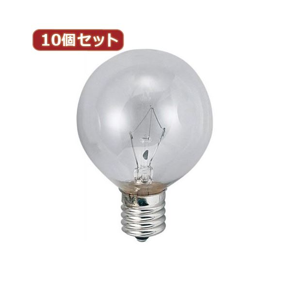 （まとめ）YAZAWA 10個セット ベビーボール球5WクリアE17 G501705CX10【×2セット】