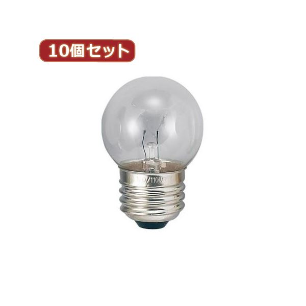 （まとめ）YAZAWA 10個セット ベビーボール球5WクリアE26 G402605CX10【×2セット】