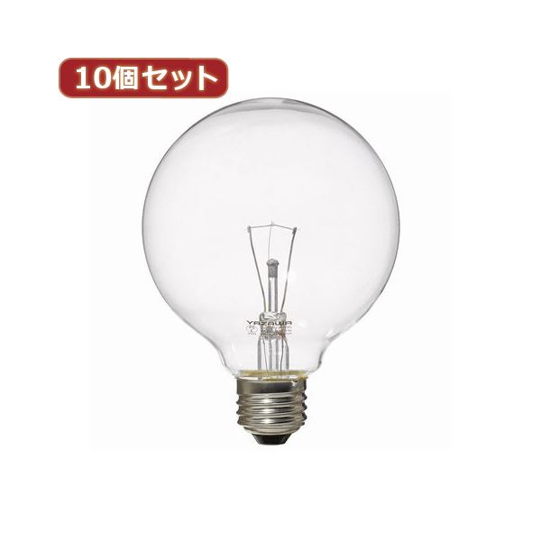 （まとめ）YAZAWA 10個セット ボール電球60W形クリア GC100V57W95X10【×2セット】