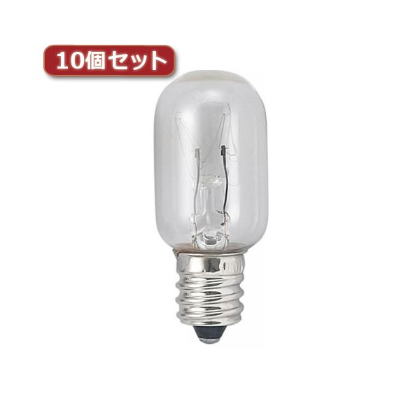 （まとめ）YAZAWA ナツメ球 T20 E12 20W クリア10個セット T201220CX10【×2セット】