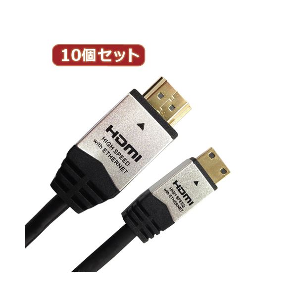 10個セット HORIC HDMI MINIケーブル 2m シルバー HDM20-015MNSX10