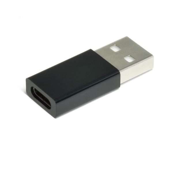 （まとめ）TypeC→USB2.0（A）変換コネクター （ブラック） TCU20A-BK【×5セット】