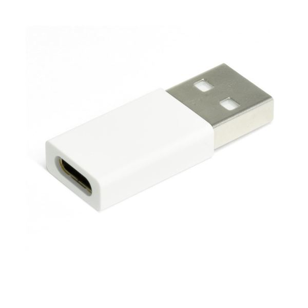 （まとめ）TypeC→USB2.0（A）変換コネクター （ホワイト） TCU20A-WH【×5セット】