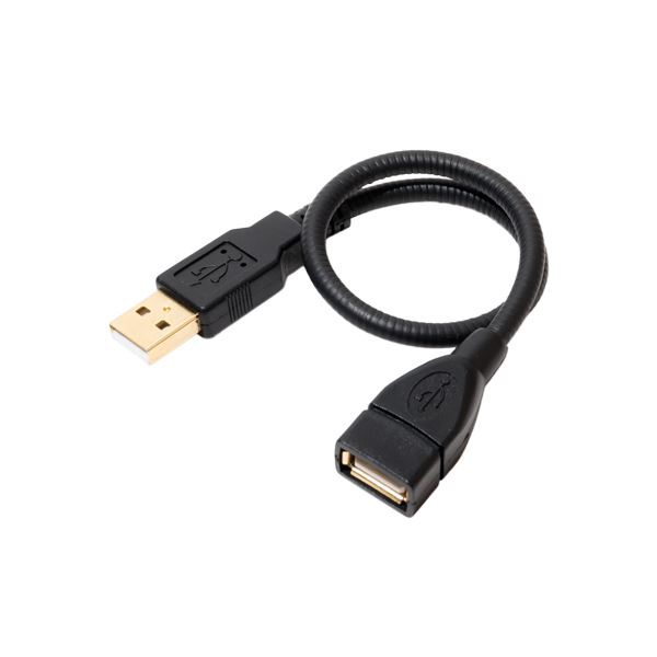 （まとめ）MCO グースネックUSB延長ケーブル ブラック 0.3m USB-EX23BK【×5セット】