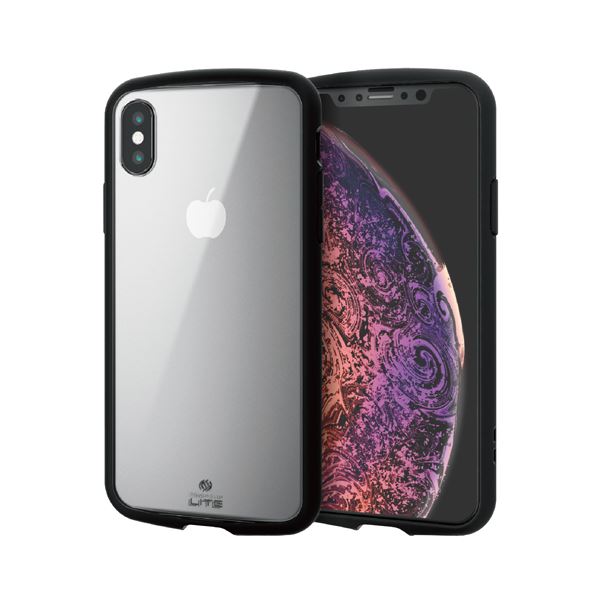 （まとめ）エレコム iPhone XS/TOUGH SLIM LITE/クリア/クリア PM-A18BTSLCCR【×2セット】