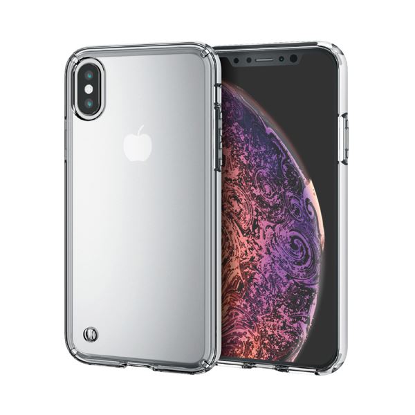 （まとめ）エレコム iPhone XS/ハイブリッドケース/クリア PM-A18BHVCCR【×5セット】