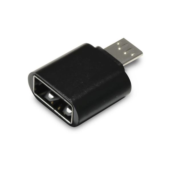 （まとめ）日本トラストテクノロジー OTG USB（A）→MicroUSB変換コネクター（ブラック） OTGU2M-BK【×5セット】