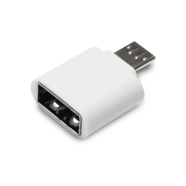 （まとめ）日本トラストテクノロジー OTG USB（A）→MicroUSB変換コネクター（ホワイト） OTGU2M-WH【×5セット】