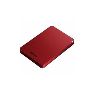 BUFFALO ポータブルHDD レッド 1TB HD-PGF1.0U3-RDA