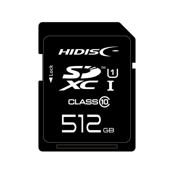 HIDISC 超高速SDXCカード 512GB UHS-I Class10 U3／V30対応 HDSDX512GCL10UIJP3