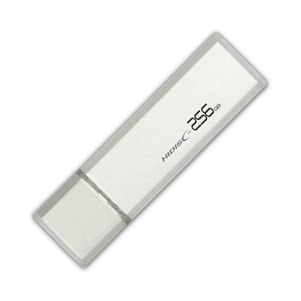 HIDISC USB 3.0 フラッシュドライブ 256GB シルバー キャップ式 HDUF114C256G3