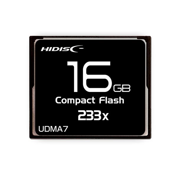 HIDISC CFカード 16GB 233x Read35MB／s MLCチップ搭載 HDCF16G233XJP3