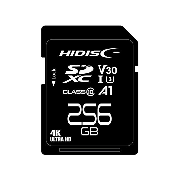 HIDISC 超高速SDXCカード 256GB CLASS10 UHS-I Speed class3 A1対応 HDSDX256GCL10V30