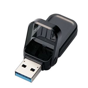 エレコム USBメモリー USB3.1（Gen1）対応 フリップキャップ式 16GB ブラック MF-FCU3016GBK