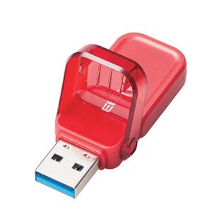 エレコム USBメモリー USB3.1（Gen1）対応 フリップキャップ式 16GB レッド MF-FCU3016GRD