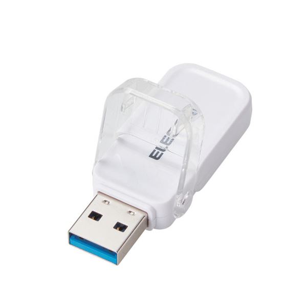 エレコム USBメモリー USB3.1（Gen1）対応 フリップキャップ式 32GB ホワイト MF-FCU3032GWH