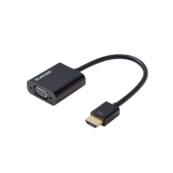 エレコム 変換アダプタ HDMI-VGA ブラック AD-HDMIVGABK2