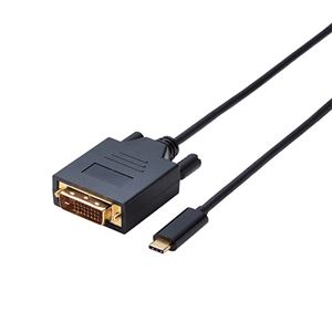 エレコム 変換ケーブル Type-C-DVI 1.0m ブラック CAC-CDVI10BK