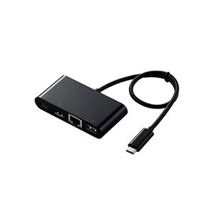 エレコム Type-Cドッキングステーション PD対応 充電用Type-C1ポート USB（3.1）1ポート HDMI1ポート LANポート 30cmケーブル ブラック DST-C09BK