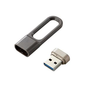 エレコム USBメモリー USB3.2（Gen1）対応 キャップ式 LPU 16GB グレー MF-LPU3016GGY