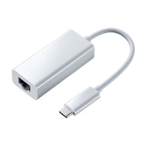 サンワサプライ USB3.1 TypeC-LAN変換アダプタ（ホワイト） USB-CVLAN2W