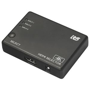 ラトックシステム 4K60Hz対応 3入力1出力 HDMI切替器 RS-HDSW31-4K