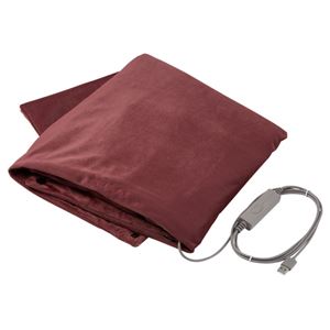 エレコム エクリアwarm/USBブランケット/モーヴブラウン HCW-B01BR