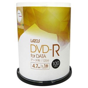 （まとめ）Lazos データ用 DVD-R 100枚組 【×5個セット】 L-DD100PX5