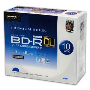 （まとめ）PREMIUM HIDISC BD-R DL 1回録画 6倍速 50GB 10枚 スリムケース 【×10個セット】 HDVBR50RP10SCX10