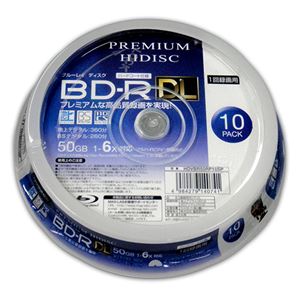 （まとめ）PREMIUM HIDISC BD-R DL 1回録画 6倍速 50GB 10枚 スピンドルケース 【×20個セット】 HDVBR50RP10SPX20