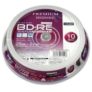 （まとめ）PREMIUM HIDISC BD-RE くり返し録画 2倍速 25GB 10Pスピンドルケース 【×20個セット】 HDVBE25NP10SPX20