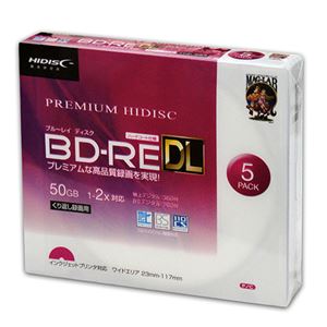 （まとめ）PREMIUM HIDISC BD-RE DL 1-2倍速対応 50GB くり返し録画用デジタル放送対応 インクジェットプリンタ対応5枚 スリムケース入り 【×20個セット】 HDVBE50NP5SCX20