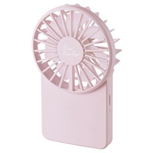 エレコム USB扇風機/充電可能/薄型ハンディ/ネックストラップ付/ピンク FAN-U202PN