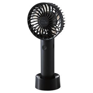 エレコム USB扇風機/充電可能/小型ハンディ/ブラック FAN-U204BK