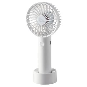 エレコム USB扇風機/充電可能/小型ハンディ/ホワイト FAN-U204WH