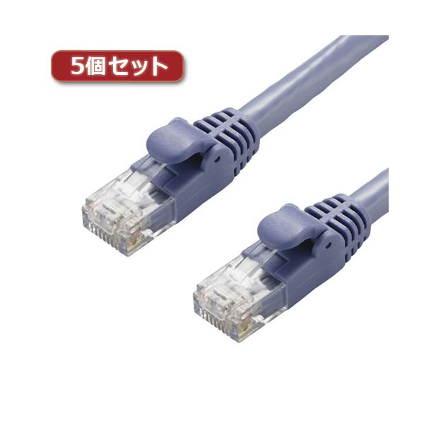 【5個セット】 エレコム LANケーブル/CAT6A/スタンダード/30m/ブルー LD-GPA/BU30X5