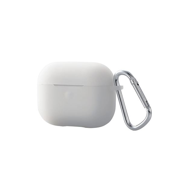 （まとめ） エレコム AirPods Pro対応アクセサリ シリコンケース コネクタキャップ カラビナ付 クリア AVA-AP2SCCR 【×2セット】