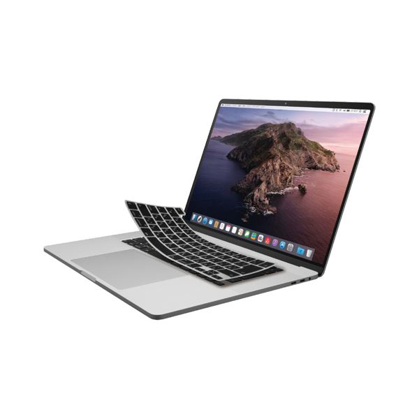 （まとめ） エレコム キーボードカバー/シリコン/MacBook Pro/16inch/半透明/ブラック PKS-MBP16CBK 【×2セット】