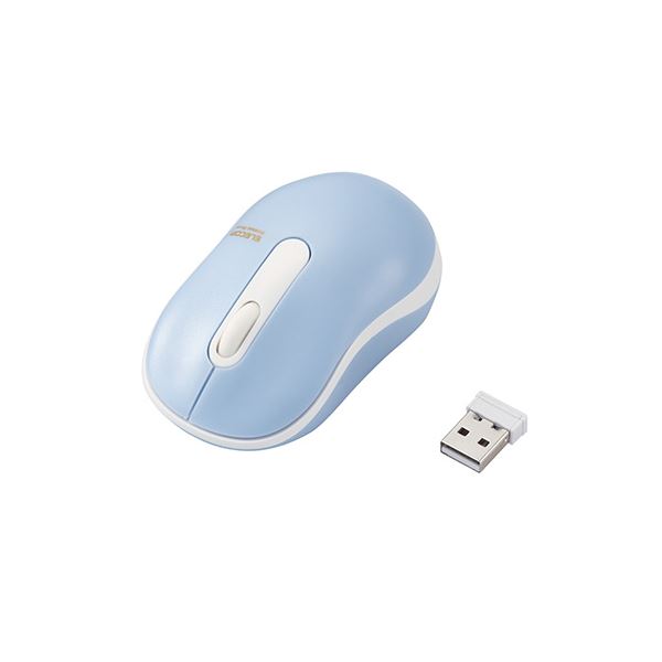 （まとめ） エレコム 無線マウス/光学式/Sサイズ/抗菌/ライトブルー M-DY10DRSKBUL 【×3セット】