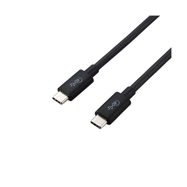 エレコム USB4ケーブル/C-Cタイプ/認証品/PD対応/40Gbps/0.8m/ブラック USB4-CC5P08BK