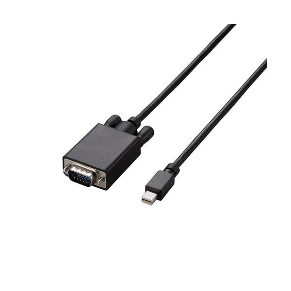 エレコム Mini DisplayPort-VGA変換ケーブル/2m/ブラック AD-MDPVGA20BK