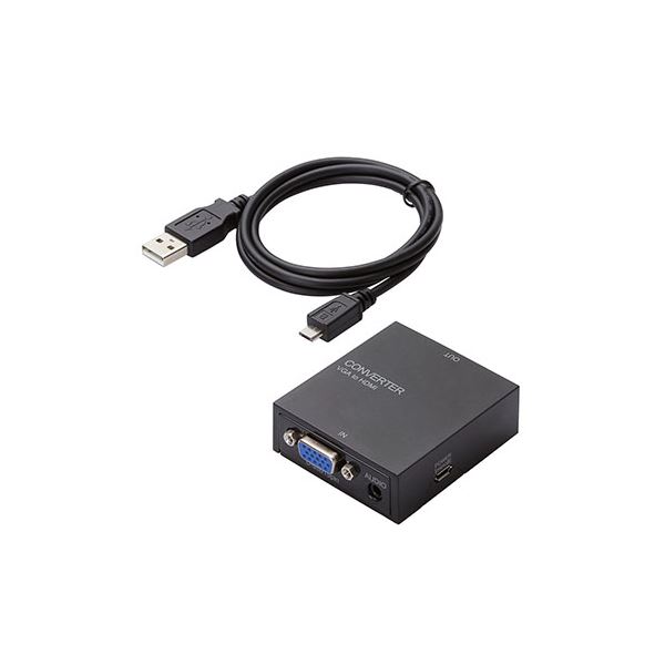 【5個セット】 エレコム アップスキャンコンバーター/3.5φ/VGA-HDMI/HDMI1.3 AD-HDCV03X5