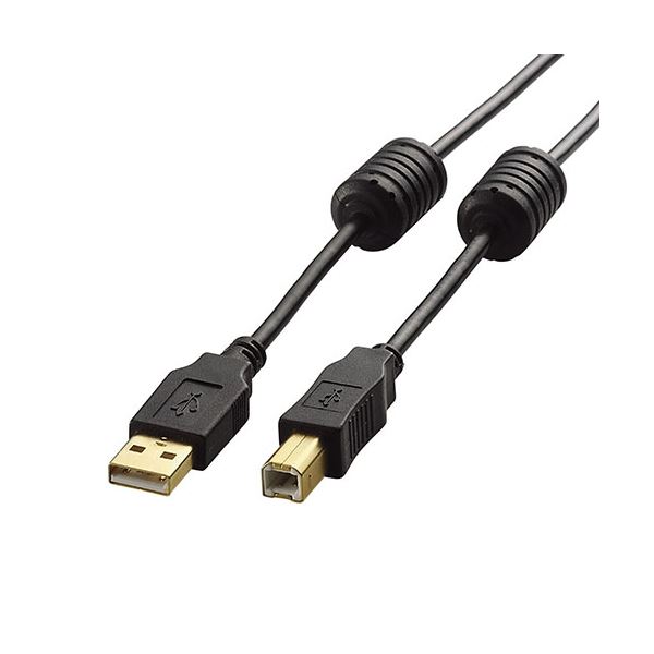 【5個セット】 エレコム AVケーブル/TV-HDD用/A-Bケーブル/USB2.0/2.0m DH-AB2F20BKX5