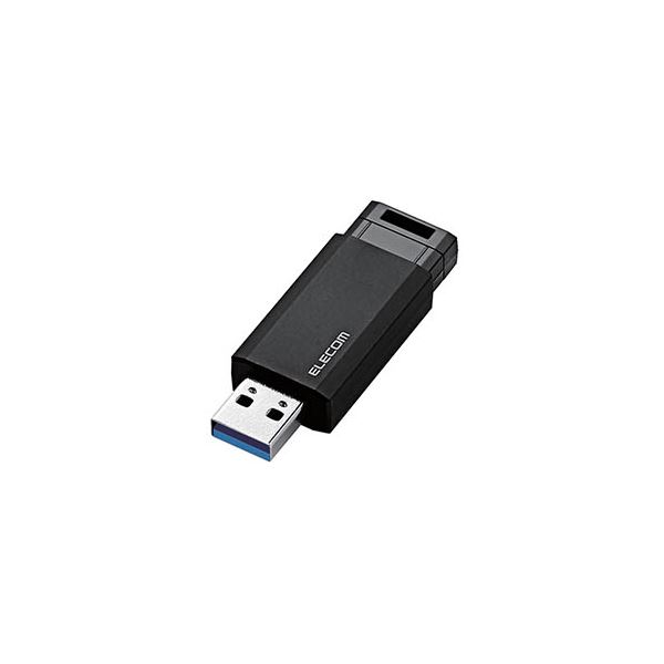 【5個セット】 エレコム USBメモリー/USB3.1（Gen1）対応/ノック式/オートリターン機能付/8GB/ブラック MF-PKU3008GBKX5