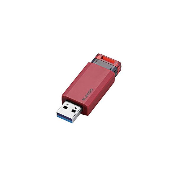 【5個セット】 エレコム USBメモリー/USB3.1（Gen1）対応/ノック式/オートリターン機能付/32GB/レッド MF-PKU3032GRDX5