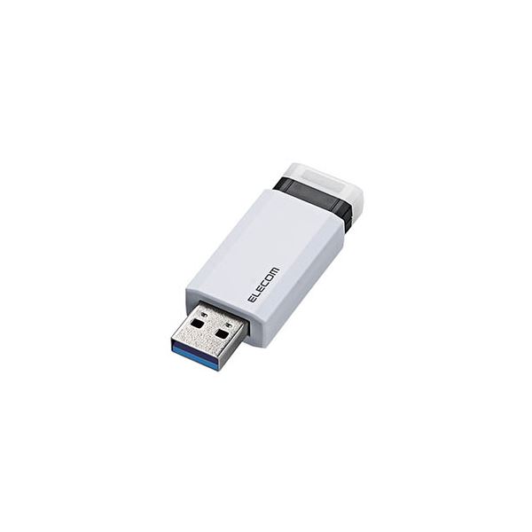 【5個セット】 エレコム USBメモリー/USB3.1（Gen1）対応/ノック式/オートリターン機能付/64GB/ホワイト MF-PKU3064GWHX5