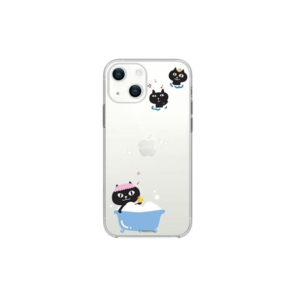 abbi FRIENDS ネコマンジュウソフトクリアケース for iPhone 13 mini バスタイム ABF21713i13MN