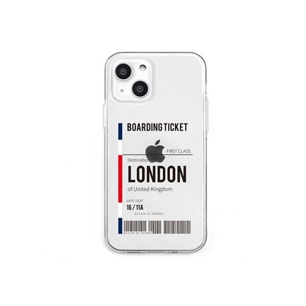 dparks ソフトクリアケース for iPhone 13 london DS21164i13