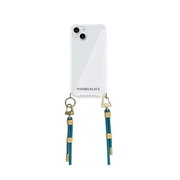 PHONECKLACE クロスボディストラップ付きクリアケース for iPhone 13 Sea PN21595i13SE