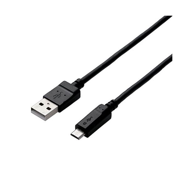 【5個セット】エレコム microUSBケーブル/2A出力/スタンダード/通信・充電/2m/ブラック MPA-AMB2U20BKX5